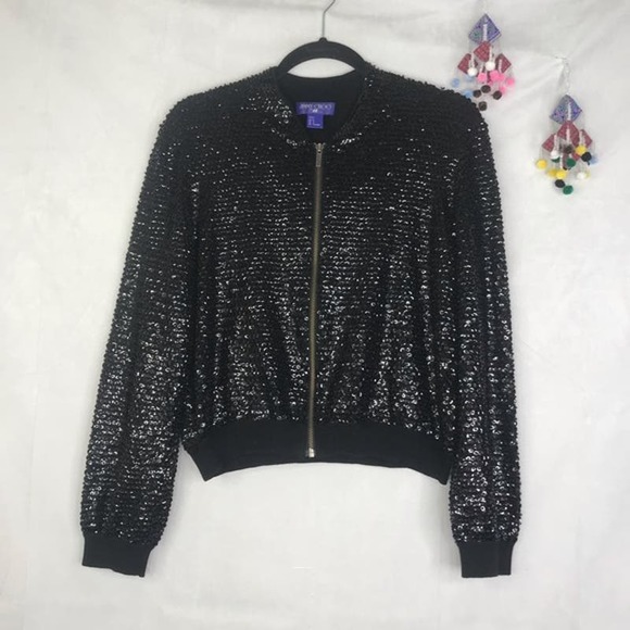Jimmy Choo Sweaters - Jimmy Choo & H&M collaboration sequined zip up knit cardigan